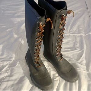 Tall Lace-Up SeaVees Rain Boots